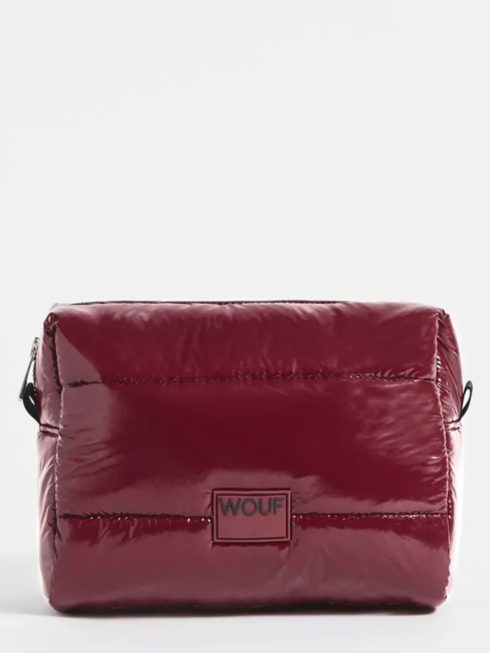 Wouf Quilted Puff Pouch - Glossy Burgundy
